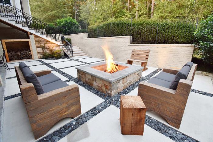 21 Stunning Backyard Patio Designs Ideas with Fire Pit